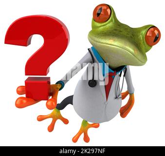 Frosch Arzt - 3D-Darstellung Stockfoto