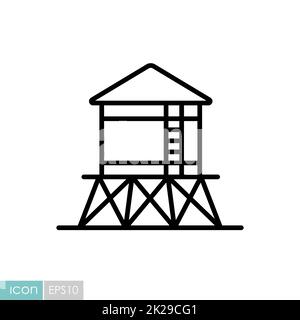 Symbol für isolierten Wasserturm-Vektor Stockfoto