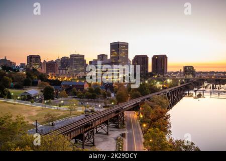 Downtown Richmond, Virginia Skyline Stockfoto