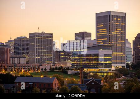 Downtown Richmond, Virginia Skyline Stockfoto