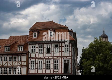 Gebäude der historischen Altstadt von Göttingen in Niedersachsen Stockfoto