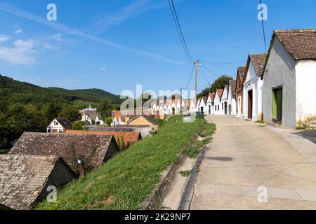 Weinkeller in Villanykovesd, Villany, Ungarn Stockfoto