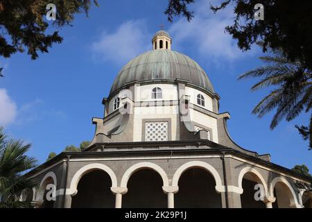 Römisch-katholische Kapelle am Berg der Beatitudes. Israel Stockfoto