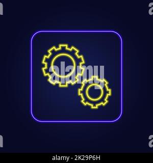 Schönes, stylisches, farbenfrohes Neonsymbol – Vector Stockfoto