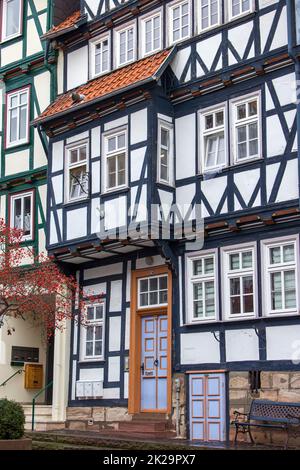 Malerische Häuser in Bad Sooden-Allendorf im Werra-Tal in Deutschland Stockfoto