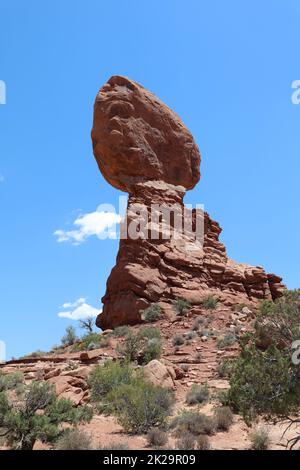 Balanced Rock im Arches-Nationalpark. Utah. USA Stockfoto