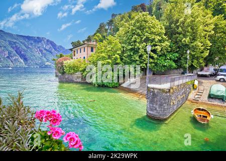 Aussichtspunkt Punta Spartivento in der Stadt Belaggio am Comer See Stockfoto