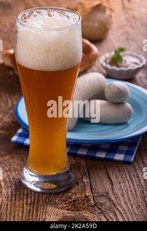 Bayerische Weißwürste Stockfoto