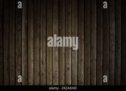 Holzbretter mit dunkelbrauner Textur Stockfoto