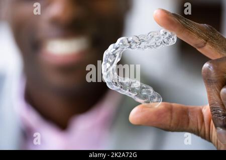 Durchsichtiger Aligner Dental Night Guard Stockfoto