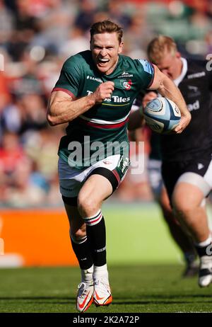 Leicester Tigers Chris Ashton während des Spiels der Gallagher Premiership im Mattioli Woods Welford Road Stadium, Leicester. Bilddatum: Samstag, 17. September 2022. Stockfoto