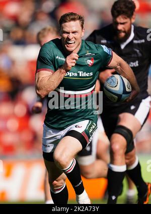 Leicester Tigers Chris Ashton während des Spiels der Gallagher Premiership im Mattioli Woods Welford Road Stadium, Leicester. Bilddatum: Samstag, 17. September 2022. Stockfoto