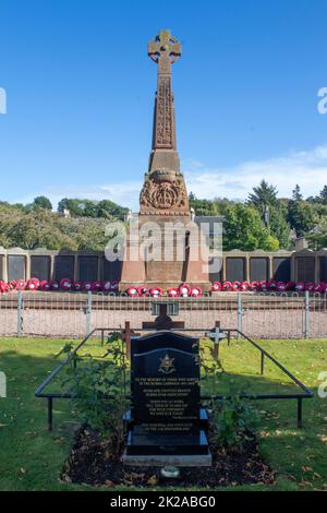 Kriegsdenkmal Inverness in den Edith Cavell Gardens, Inverness, Schottland, Großbritannien Stockfoto