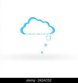Ideen Konzeptuelles Bild, das modernes Cloud-Computing darstellt.