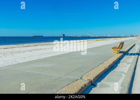 Blick auf den Strand in Biloxi Mississippi Stockfoto