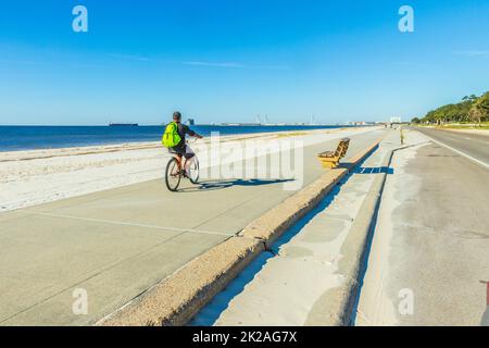 Blick auf den Strand in Biloxi Mississippi Stockfoto