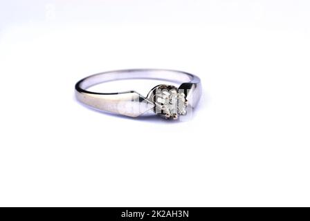 Diamantring als Zeichen von Reichtum und Macht Stockfoto