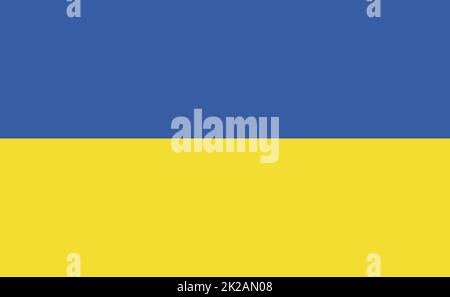 Ukraine Nationalflagge in genauen Proportionen - Vektor Stockfoto