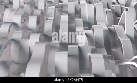 Weiße wellige Linien Stockfoto