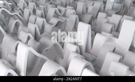 Weiße wellige Linien Stockfoto