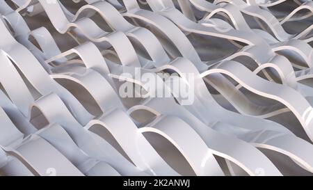 Weiße wellige Linien Stockfoto