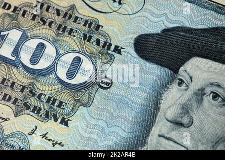 Alte deutsche Mark Banknote Stockfoto