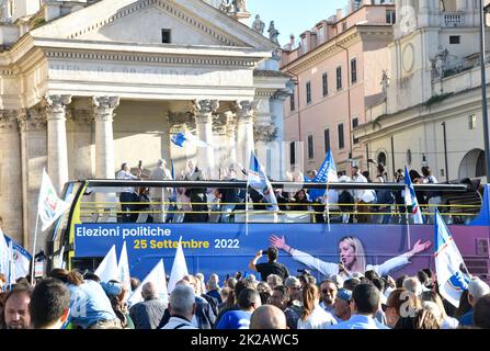 Rom, Italien. 22. September 2022. Rom, Abschlusskampagne der abgebildeten Mitte-rechts: Quelle: Independent Photo Agency/Alamy Live News Stockfoto