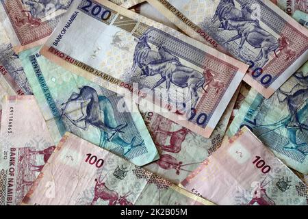 Namibische Dollar-Banknoten Stockfoto