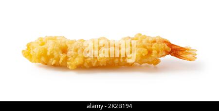 Shrimp Tempura auf weißem Hintergrund Stockfoto