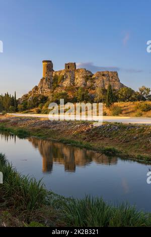 Ruinen des Chateau de lÂ in der Nähe des Chateauneuf-du-Pape, Provence, Frankreich Stockfoto