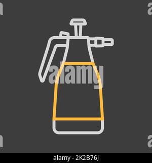 Vektorsymbol für Spritzpumpe für Gartenhanddruck Stockfoto