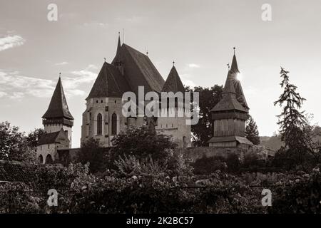 Die historische Schlosskirche von Biertan in Rumänien Stockfoto