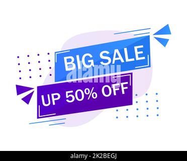 Webbanner, Vorlage, Postkartenwerbung Big Sale 50 Prozent Rabatt auf abstraktes Design – Vector Stockfoto