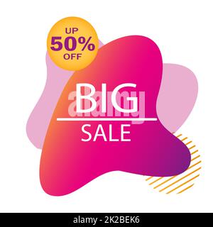 Webbanner, Vorlage, Postkartenwerbung Big Sale 50 Prozent Rabatt auf abstraktes Design – Vector Stockfoto