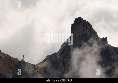 Klippen des Nationalparks Caldera de Taburiente. Stockfoto