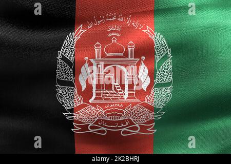 Afghanistan Flagge - realistische wehende Stoff Flagge Stockfoto