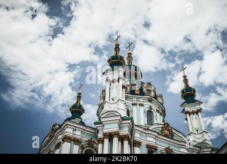 St. Andreas-Kirche in Kiew Stockfoto