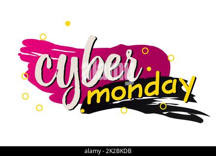 Abstraktes Webbanner, Visitenkarte, Vorlage CYBER MONDAY – Vector Stockfoto