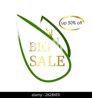 Webbanner, Vorlage, Postkartenwerbung Big Sale 50 Prozent Rabatt auf abstraktes Design – Vector Stockfoto