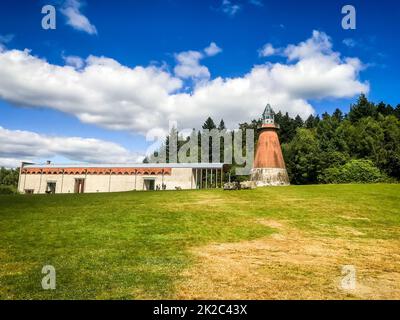 Leuchtturm und Kunstzentrum rund um den See von Vassiviere Stockfoto