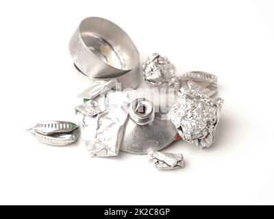 Aluminium-recycling-Konzept Stockfoto