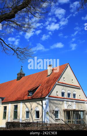 Die Jahnhalle ist eine Sehenswürdigkeit der Stadt Illertissen Stockfoto