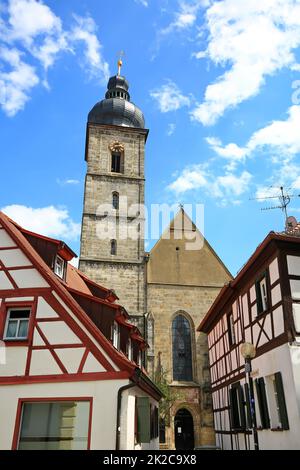 Forchheim ist eine Stadt in Bayern mit vielen historischen Sehenswürdigkeiten Stockfoto