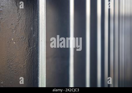 Nahaufnahme lackierten Metallgeländer Hintergrund Stockfoto