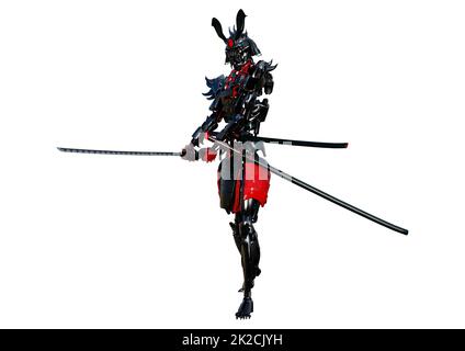 3D-Rendering männlichen Roboter auf Weiß Stockfoto