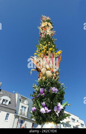 Symbolische Ostern Palmen in Swinoujscie, Polen Stockfoto