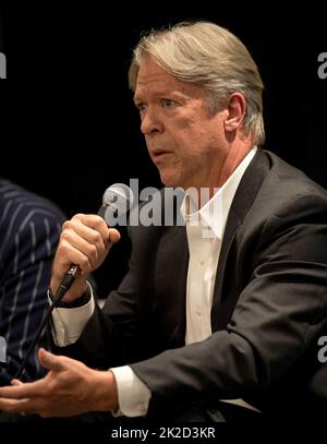 Austin, Texas, USA. 22. September 2022. MAJOR GARRETT spricht am ersten Tag des Texas Tribune Festivals, dem dreitägigen Treffen von führenden Politikern und Politikern. (Foto: © Brian Cahn/ZUMA Press Wire) Stockfoto