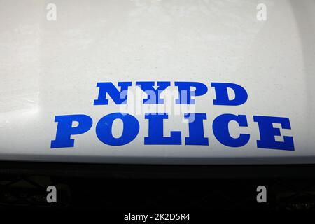 NYPD (New York Police Department) Polizeiwagen in New York City eintragen. USA Stockfoto