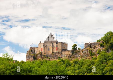 Chateau de Castelnaud, Dordogne, Aquitaine, Frankreich Stockfoto