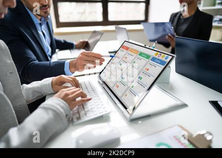 Scrum Manager Agile Software Project Stockfoto